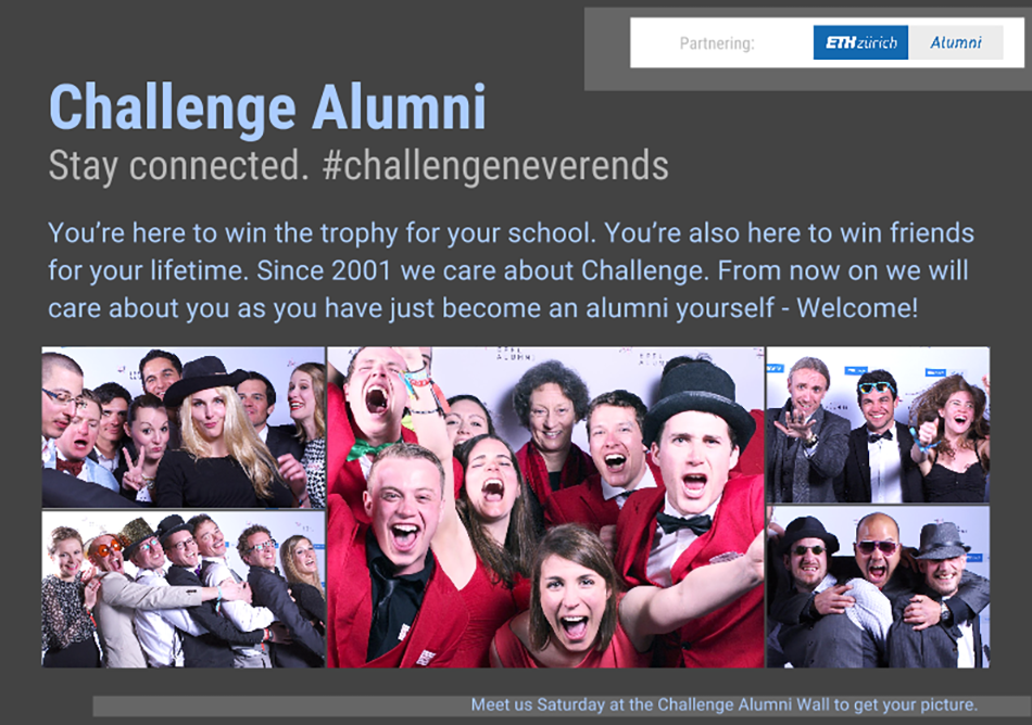 Vergrösserte Ansicht: Challenge Alumni Ad 2015