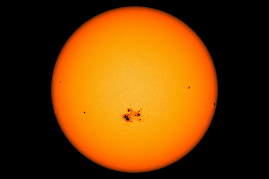 Example of sunspot that is studied in the Semper Observatory