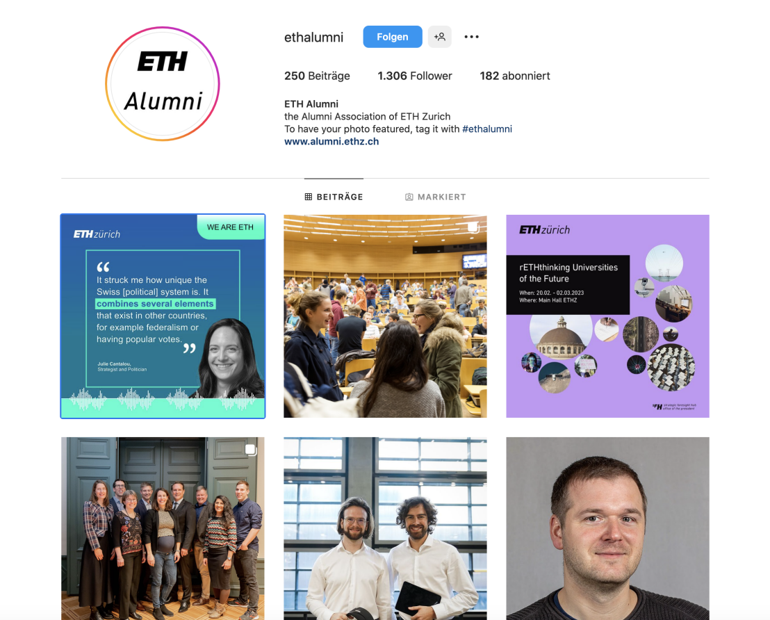 ETH Alumni Instagram